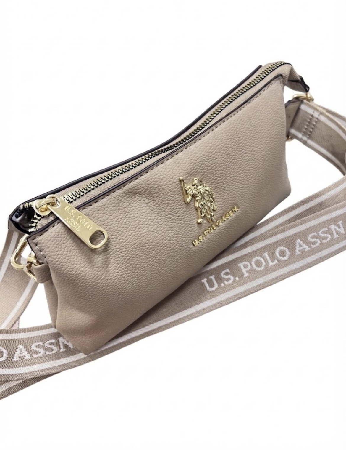 ID-9213 MINI CROSSBODY POLO ASSN MARRON CLARO - Imagen 2